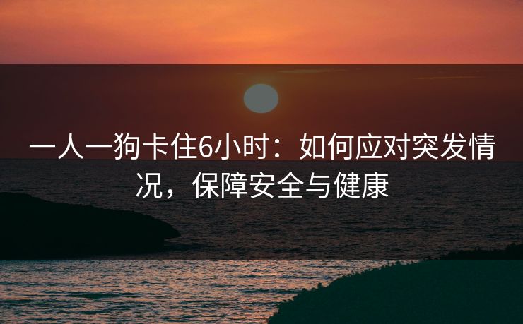 一人一狗卡住6小时：如何应对突发情况，保障安全与健康